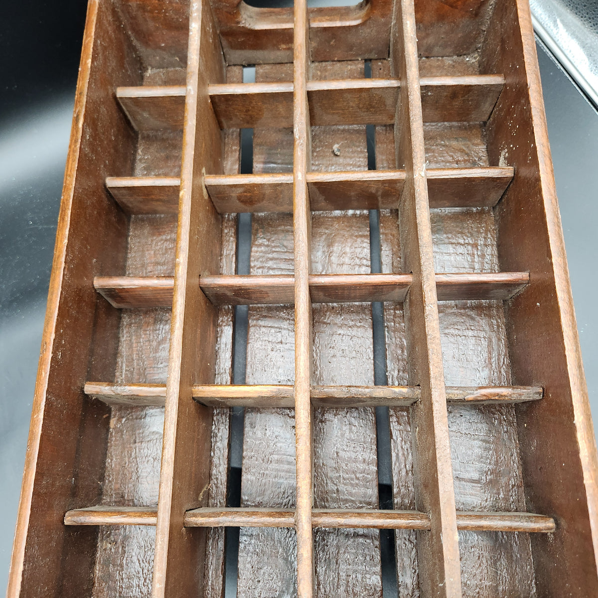 Vintage 24 Slot Dr Pepper Wooden Soda Crate Divided Box Crate 1950s/1960s