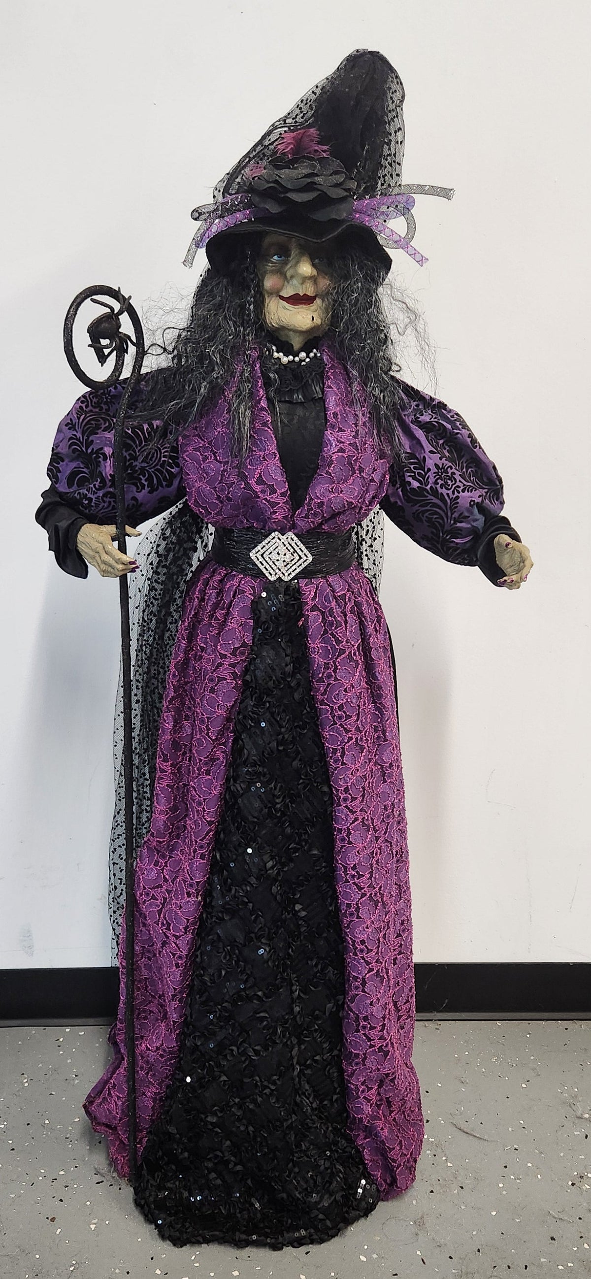 51" Deluxe Standing Halloween Witch Figure – Windy Hill Collection Style – Excellent Condition