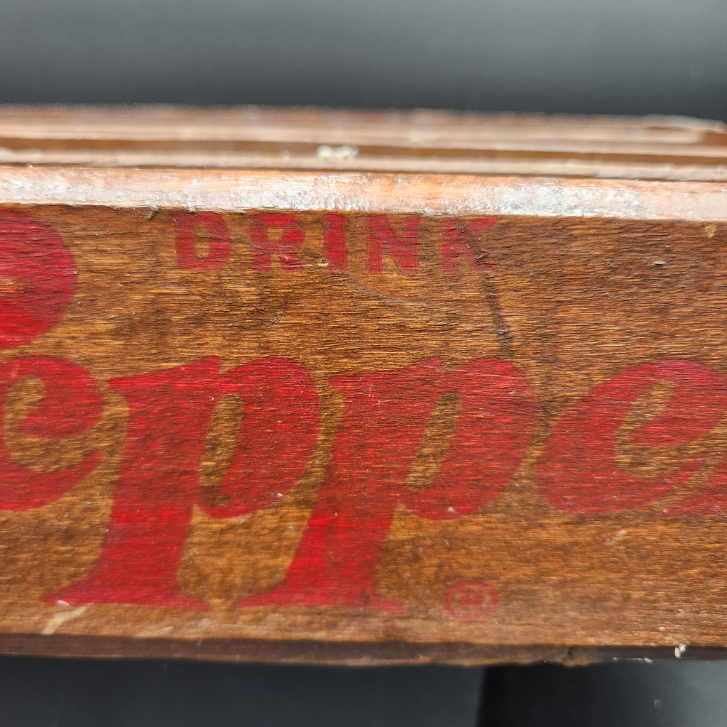 Vintage 24 Slot Dr Pepper Wooden Soda Crate Divided Box Crate 1950s/1960s