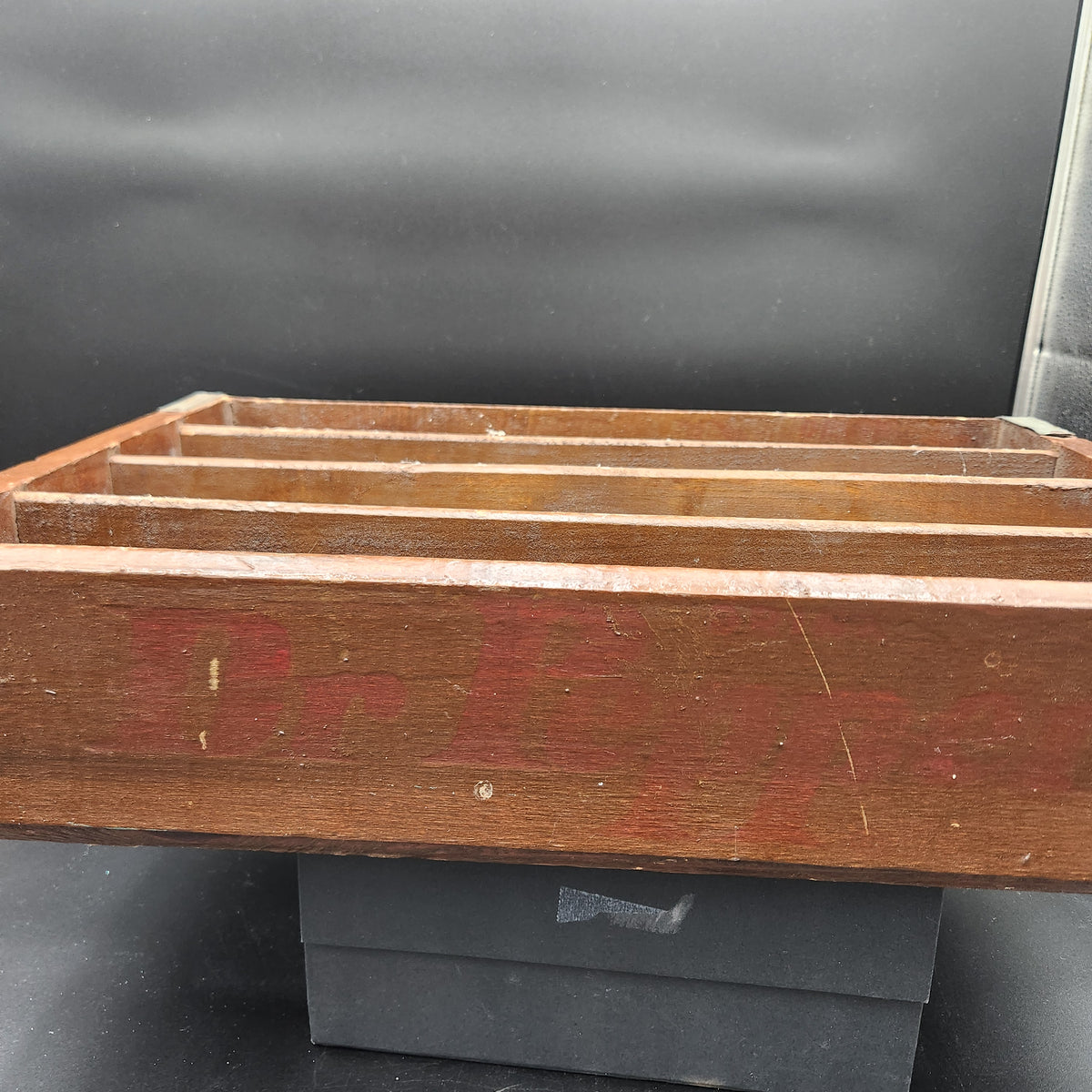 Vintage 24 Slot Dr Pepper Wooden Soda Crate Divided Box Crate 1950s/1960s