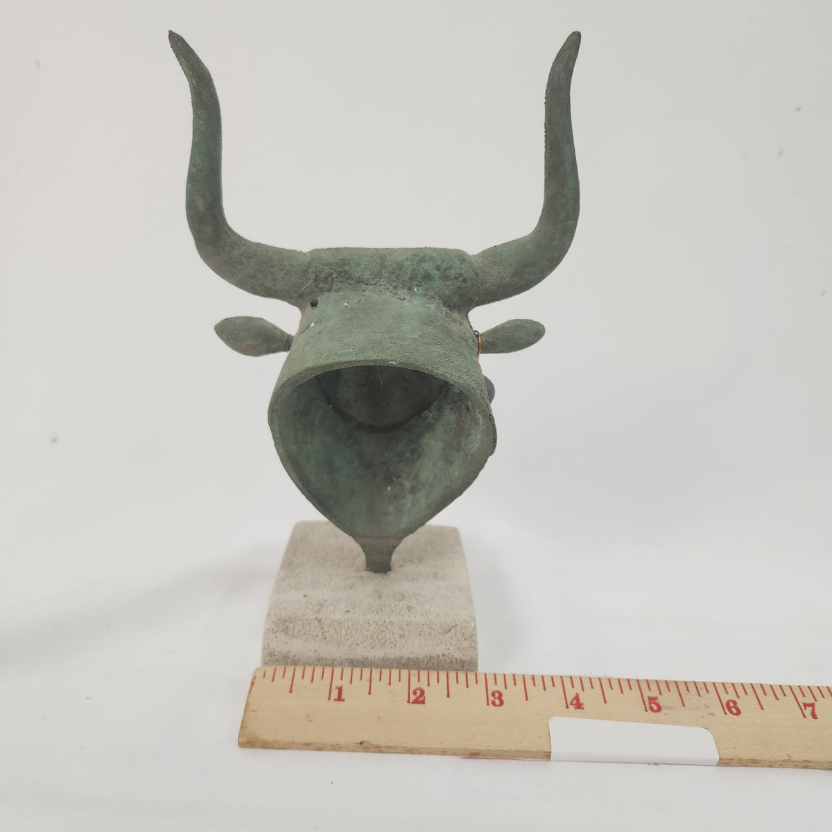 VTG Vintage 1981 Minoan Bull Head Rhyton Statue | Ancient Greek Bronze Replica