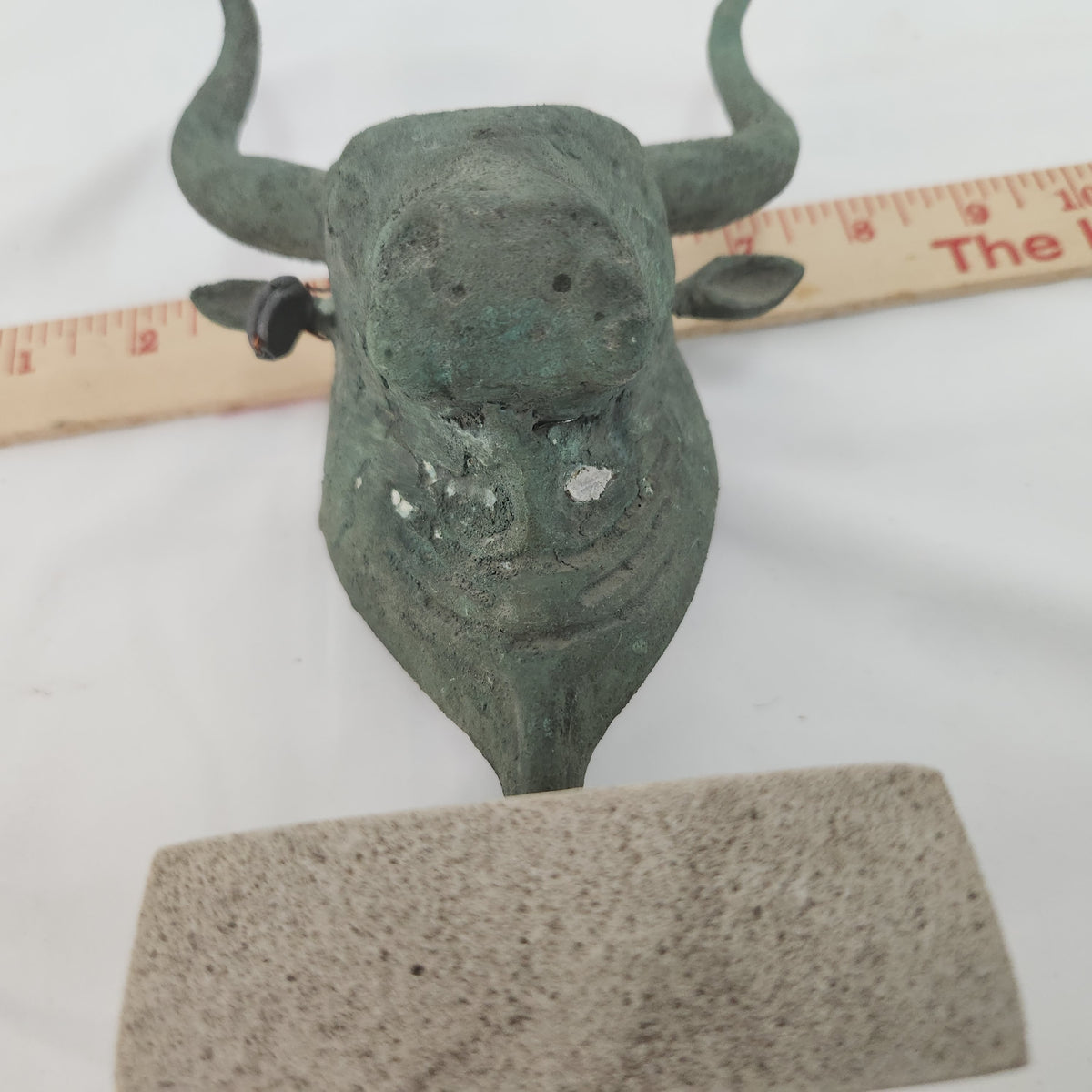 VTG Vintage 1981 Minoan Bull Head Rhyton Statue | Ancient Greek Bronze Replica