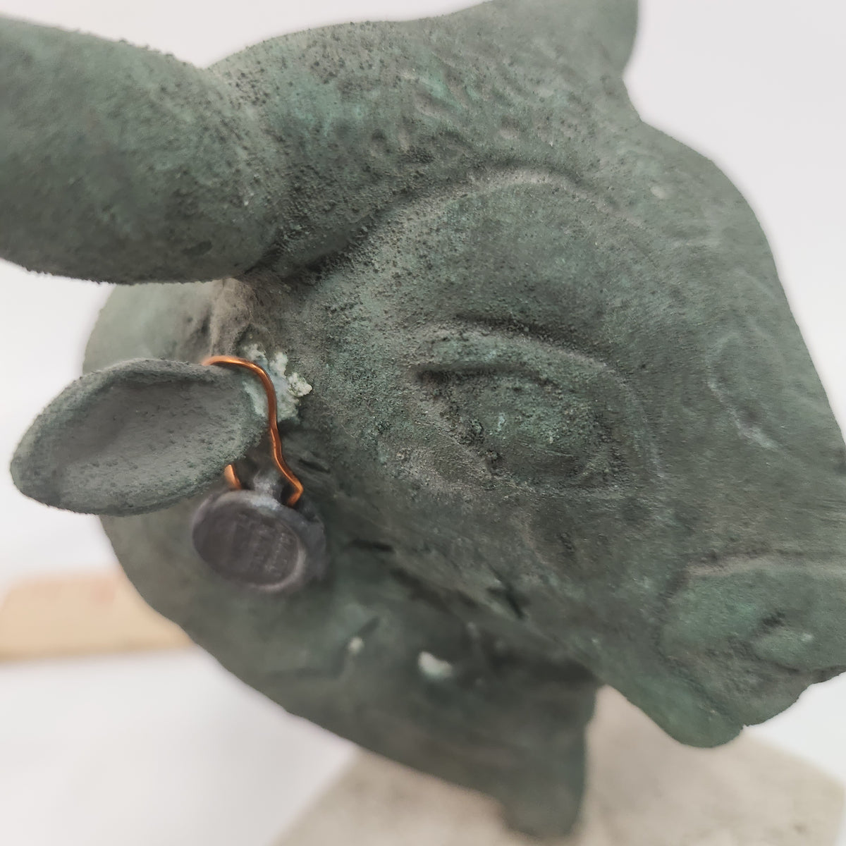 VTG Vintage 1981 Minoan Bull Head Rhyton Statue | Ancient Greek Bronze Replica