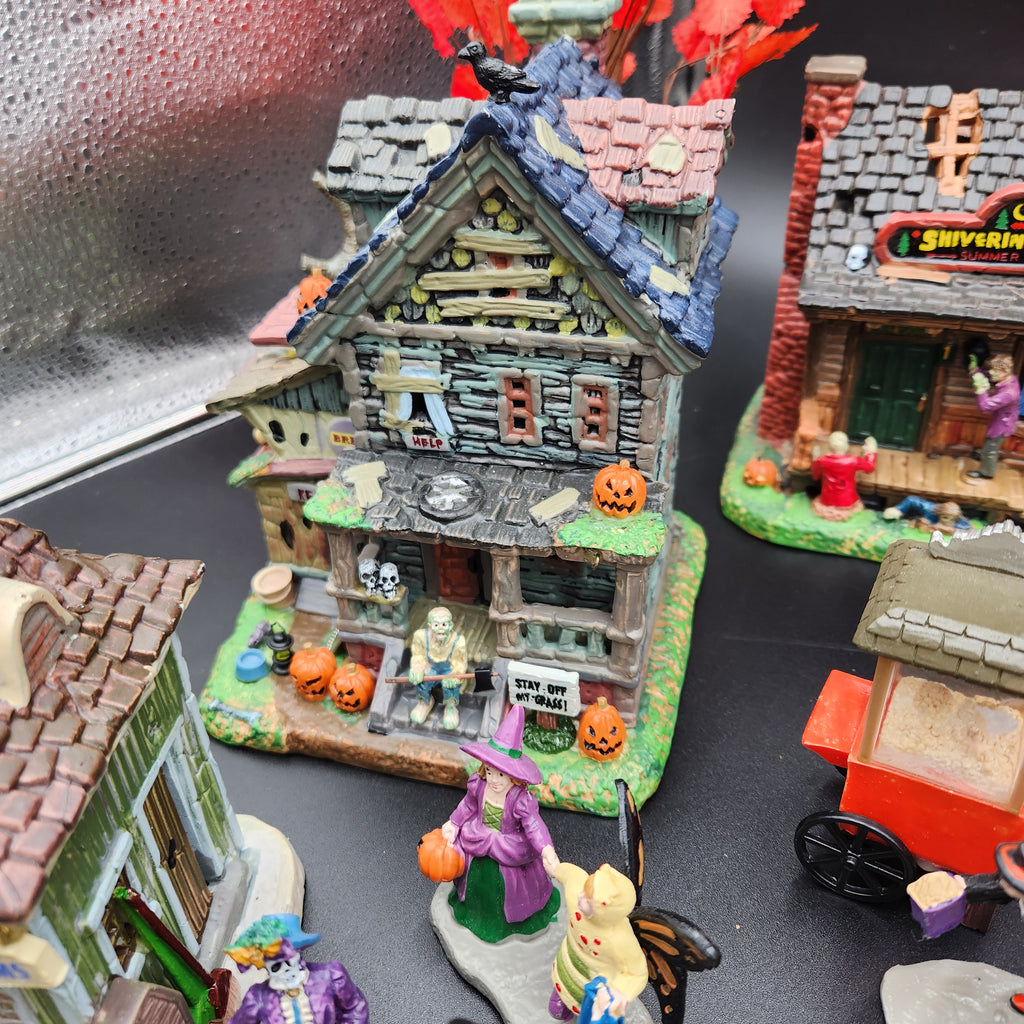 Lemax Spooky Town "Autumn Harvest & Town Square" Mega Village Bundle — 100% Complete in Box (CIB)