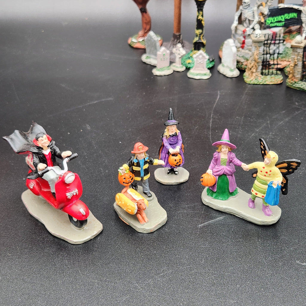 Lemax Spooky Town "Autumn Harvest & Town Square" Mega Village Bundle — 100% Complete in Box (CIB)