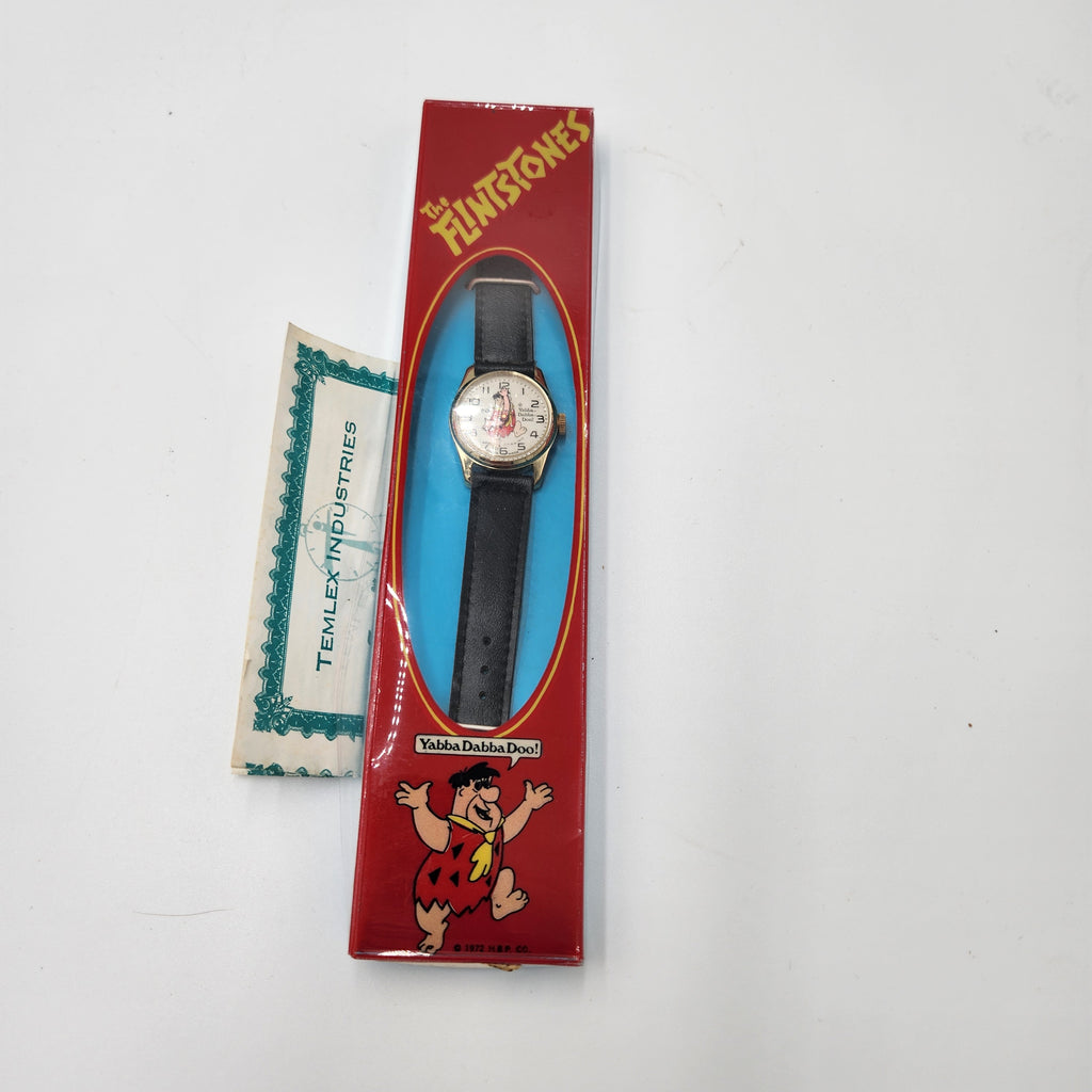 1972 Hanna-Barbera Fred Flintstone "Bowling" Manual Wind Wristwatch, manufactured by Temlex Industries