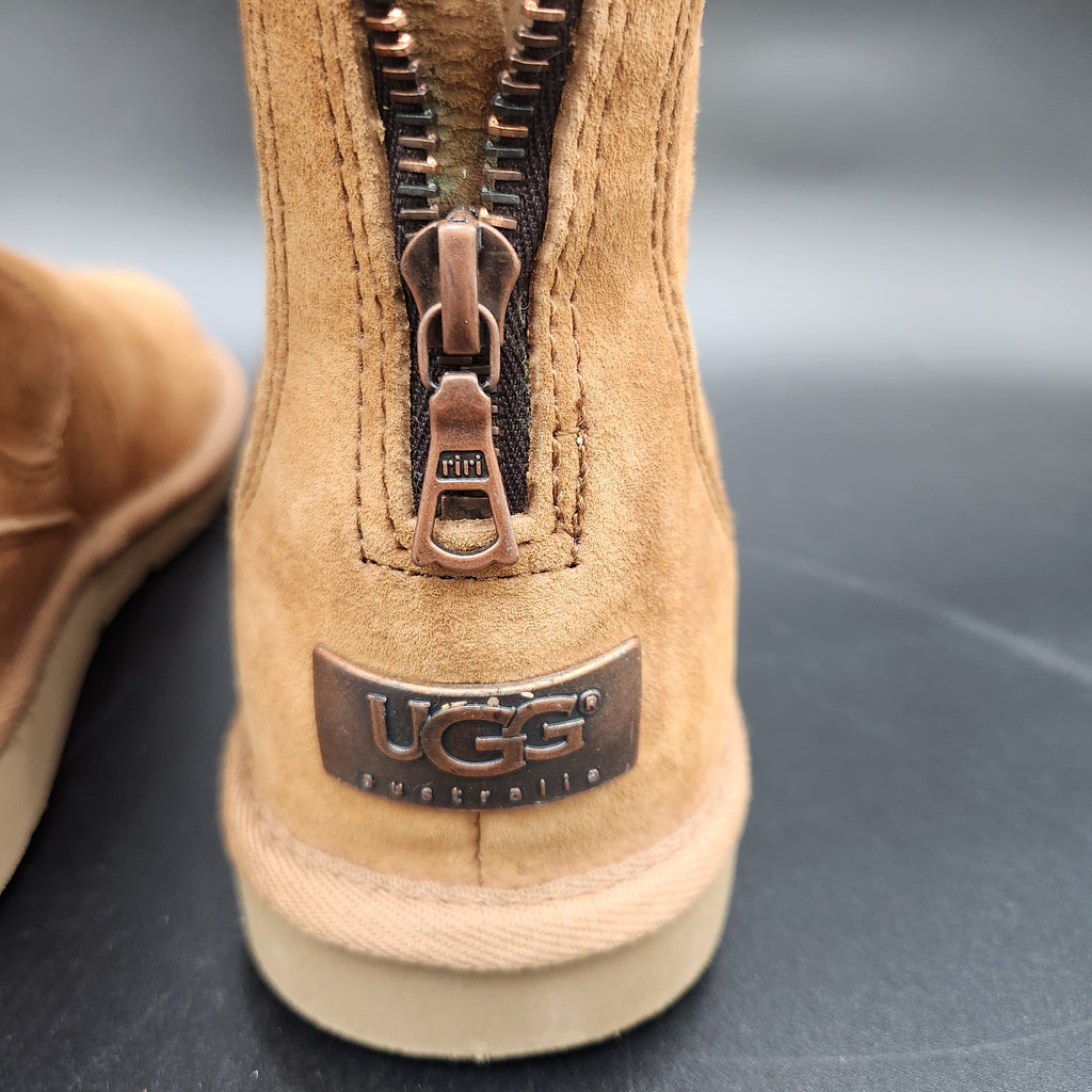 UGG Australia Knightsbridge Tall Boots 5119 Chestnut Suede Shearling Women Sz 7