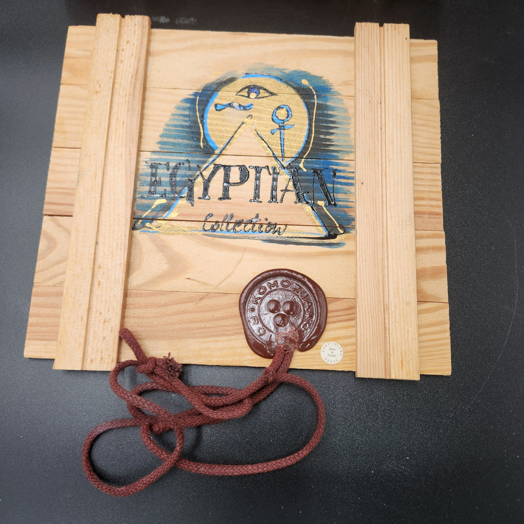 VTG 1999 Kurt S. Adler Polonaise "Egyptian Collection" 4 Pc. Ornament Set Crate INTACT WAX SEAL