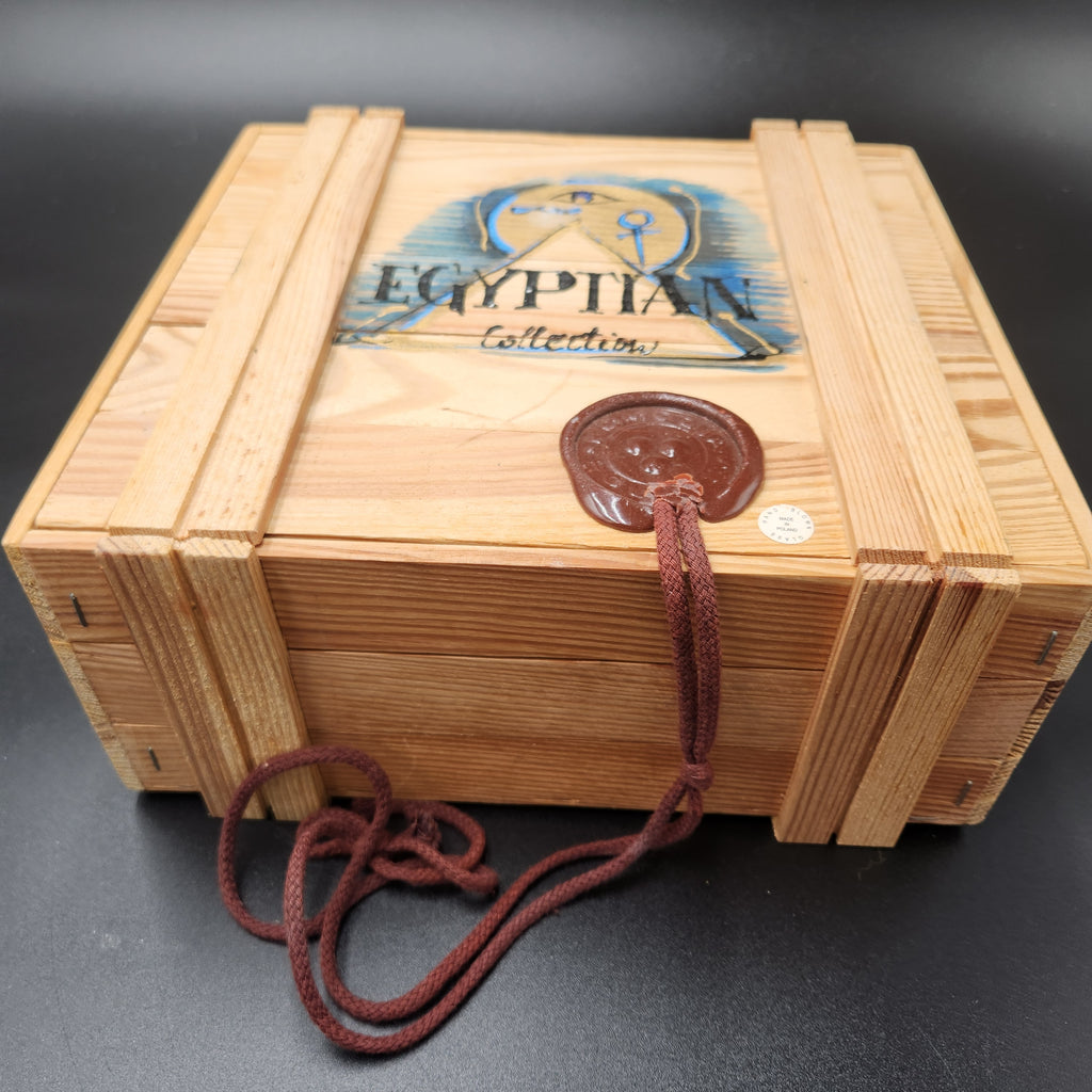 VTG 1999 Kurt S. Adler Polonaise "Egyptian Collection" 4 Pc. Ornament Set Crate INTACT WAX SEAL
