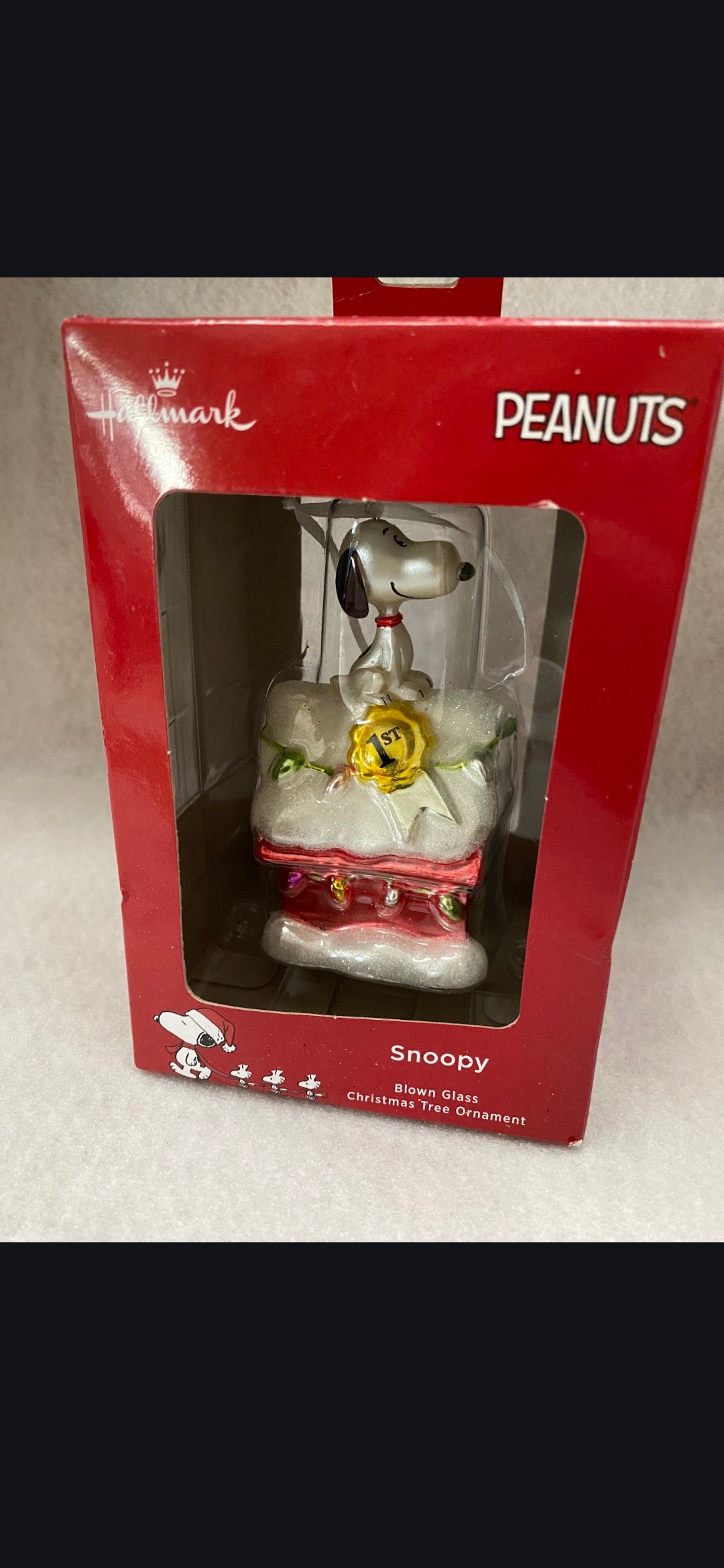 Peanuts 24" Musical Charlie Brown Tree w/ Linus Baby Blanket & 2 Hallmark Box Ornaments