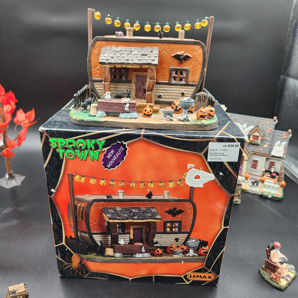 Lemax Spooky Town "Autumn Harvest & Town Square" Mega Village Bundle — 100% Complete in Box (CIB)
