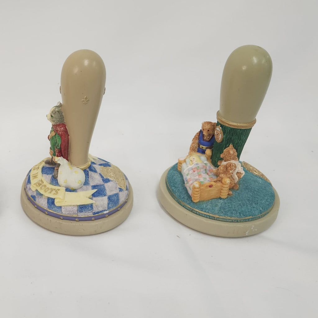 VTG Brown Bag Cookie Stamp Art Set of 4 Fairy Tale Collection Vintage (Hill Design)