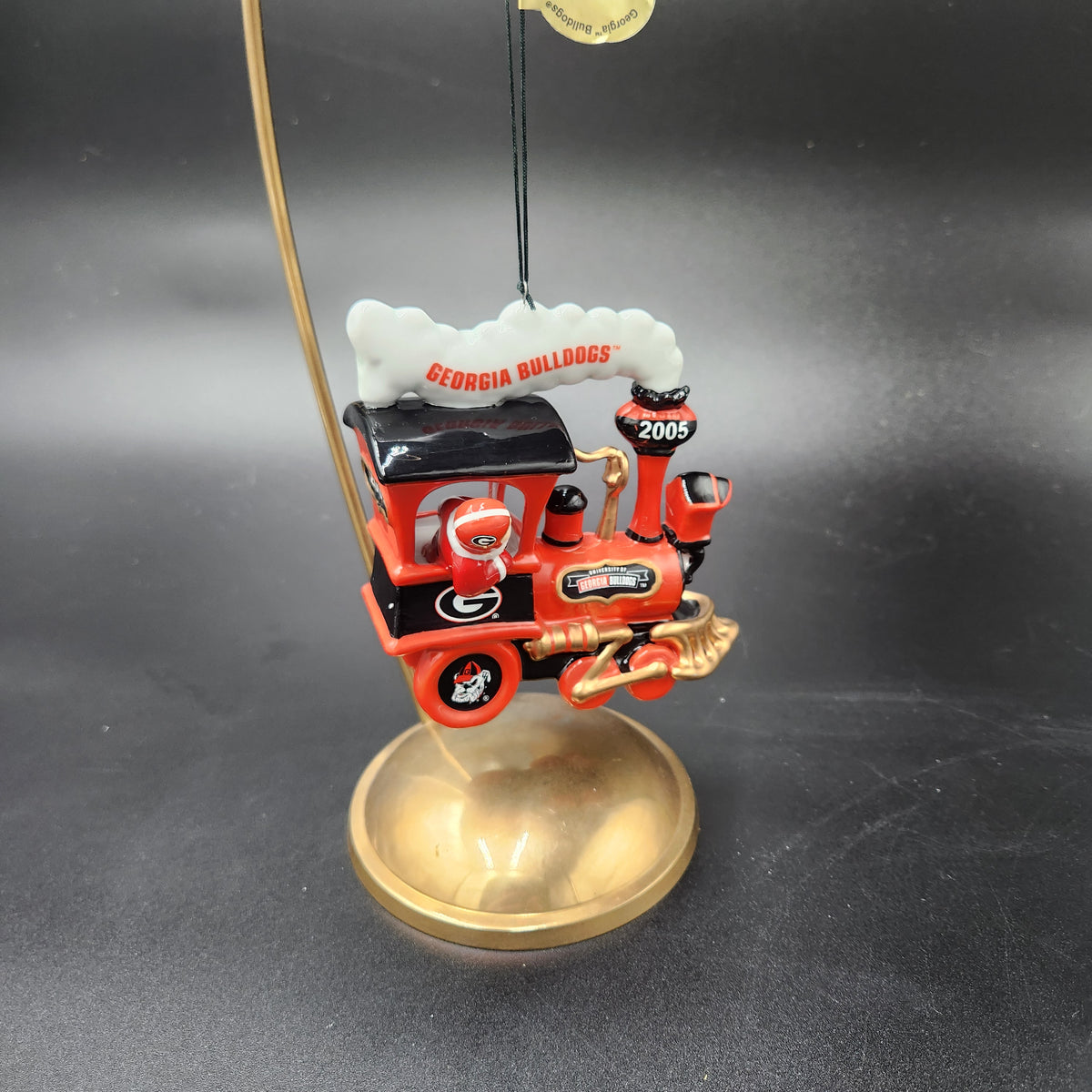 2005 Danbury Mint Georgia Bulldogs Christmas Train Ornament NIB