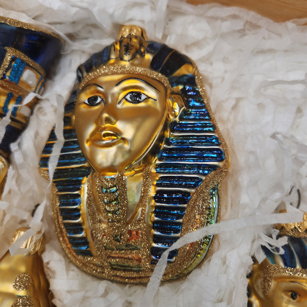 VTG 1999 Kurt S. Adler Polonaise "Egyptian Collection" 4 Pc. Ornament Set Crate INTACT WAX SEAL