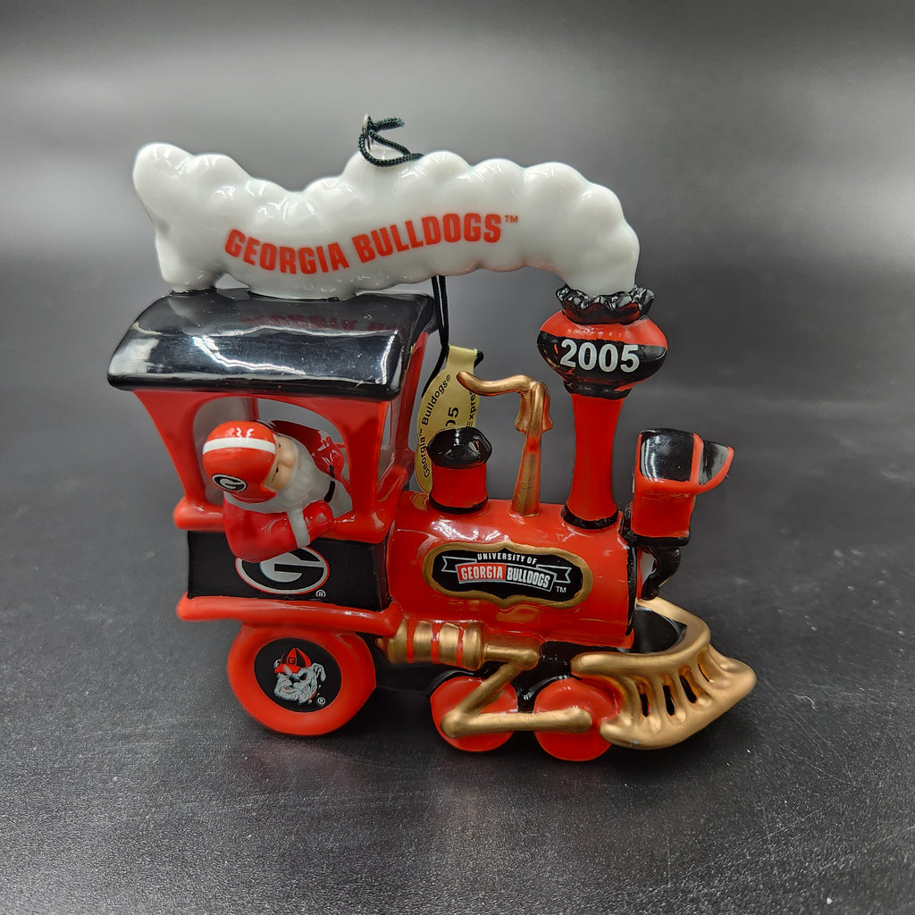2005 Danbury Mint Georgia Bulldogs Christmas Train Ornament NIB