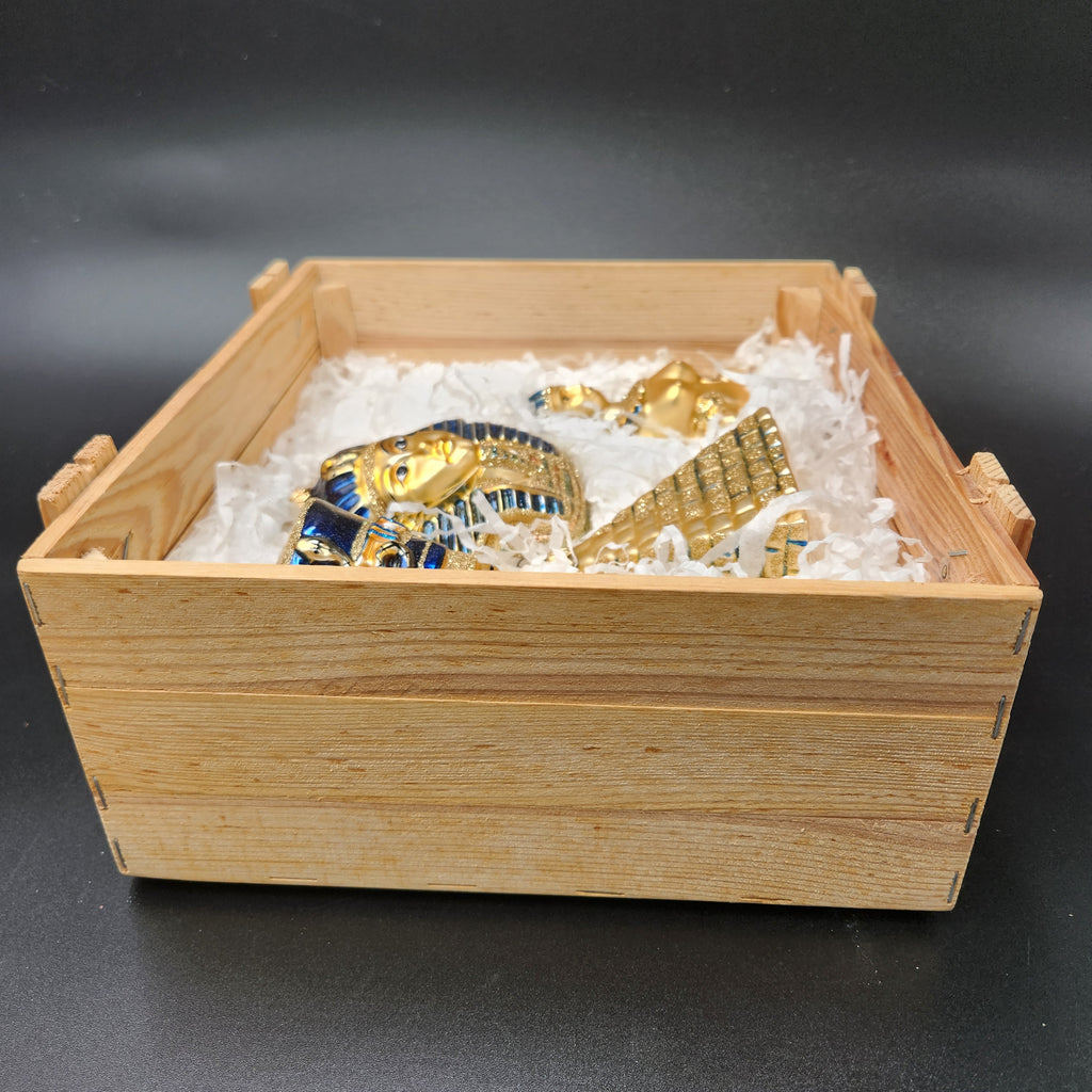 VTG 1999 Kurt S. Adler Polonaise "Egyptian Collection" 4 Pc. Ornament Set Crate INTACT WAX SEAL