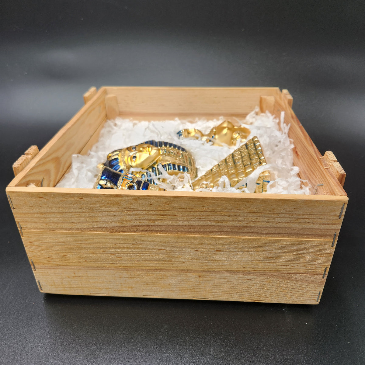 VTG 1999 Kurt S. Adler Polonaise "Egyptian Collection" 4 Pc. Ornament Set Crate INTACT WAX SEAL