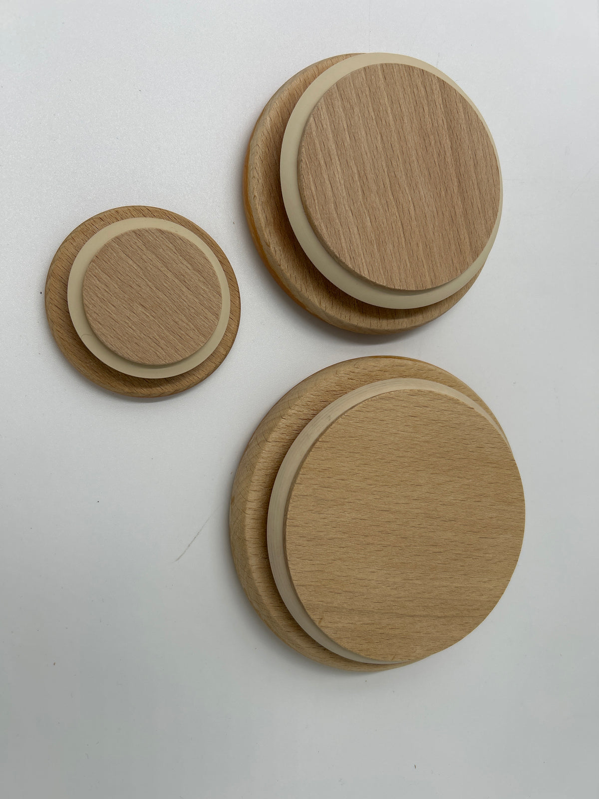 Vintage Portmeirion Botanic Garden Canister Set of 3 Wooden Lids 1972 Floral - solid wood lids for canisters