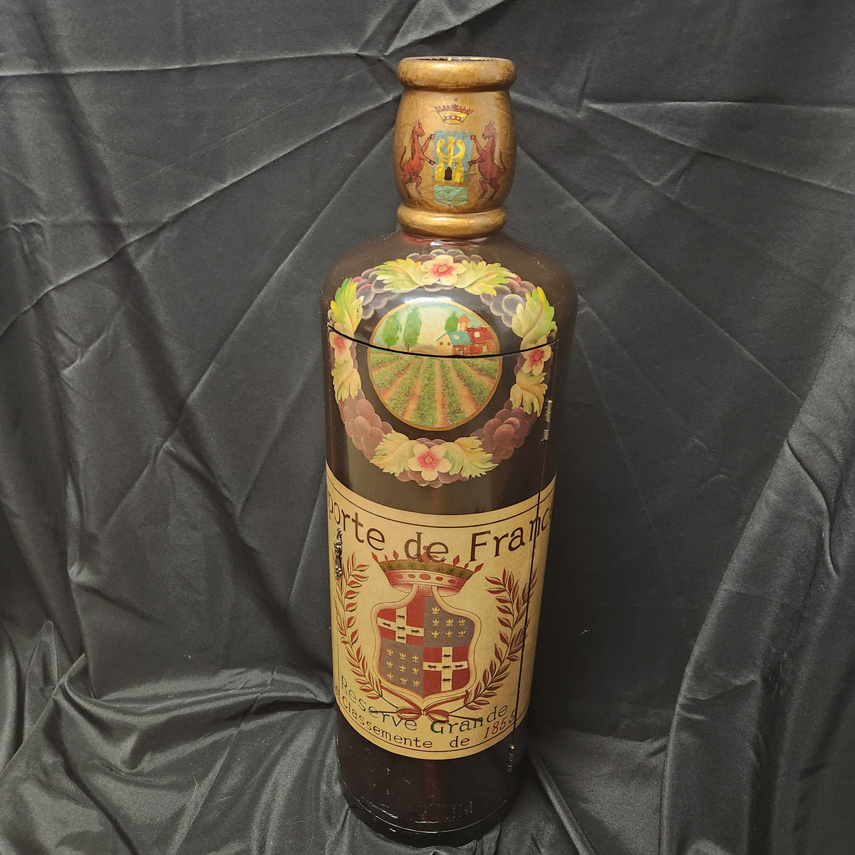 Vintage Bombay Co Wooden Wine Bottle Bar Cabinet - Excellent Condition