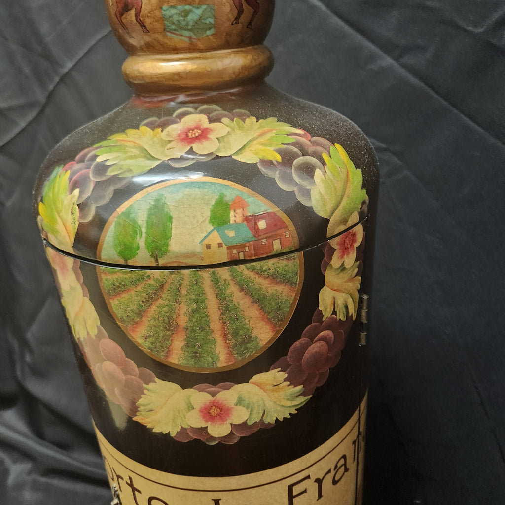 Vintage Bombay Co Wooden Wine Bottle Bar Cabinet - Excellent Condition