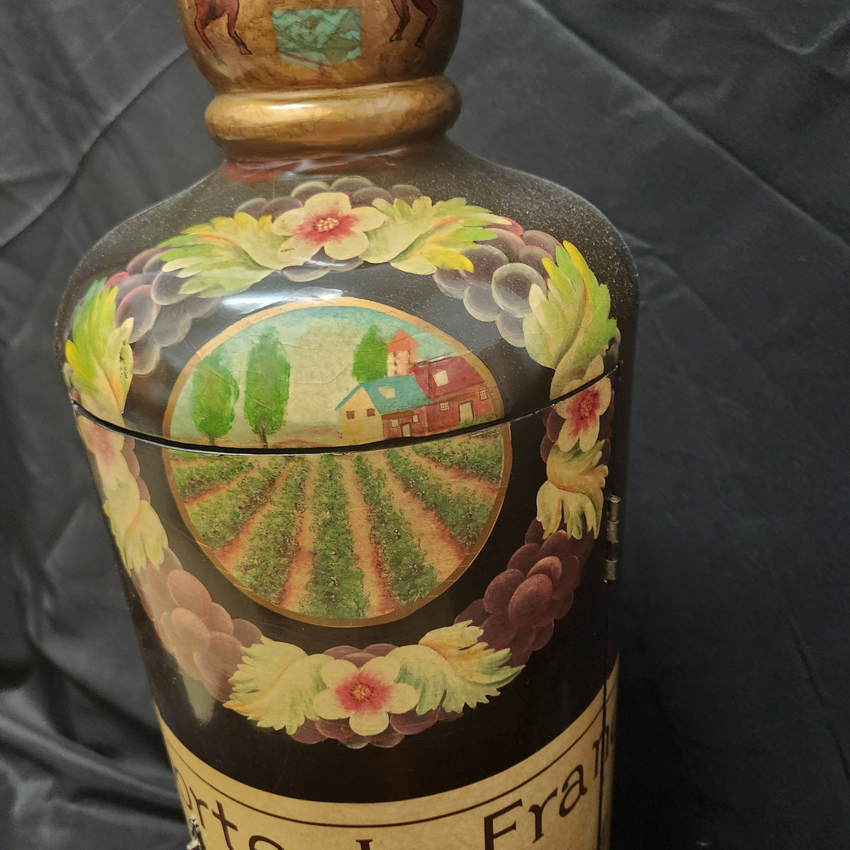 Vintage Bombay Co Wooden Wine Bottle Bar Cabinet - Excellent Condition
