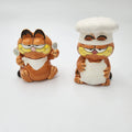 Vtg Garfield Salt Pepper Shakers Ceramic Chef Salty Cat Enesco Jim Davis 1981