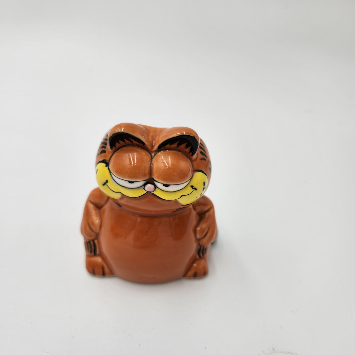 Vintage Garfield Toothpick Holder 1981 Enesco Ceramic Figurine Open Head MINT