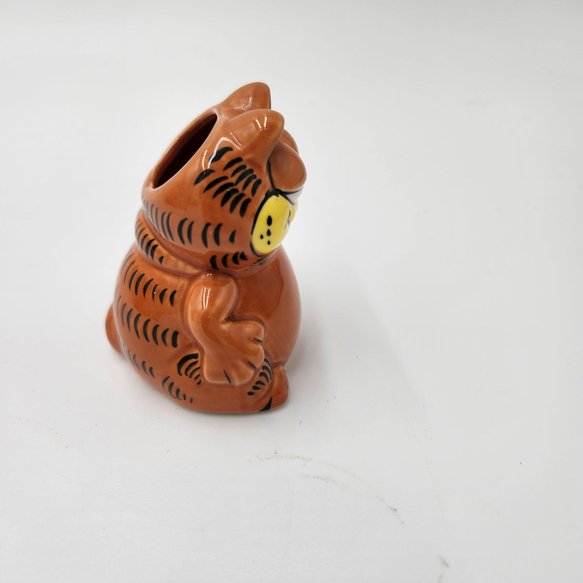 Vintage Garfield Toothpick Holder 1981 Enesco Ceramic Figurine Open Head MINT